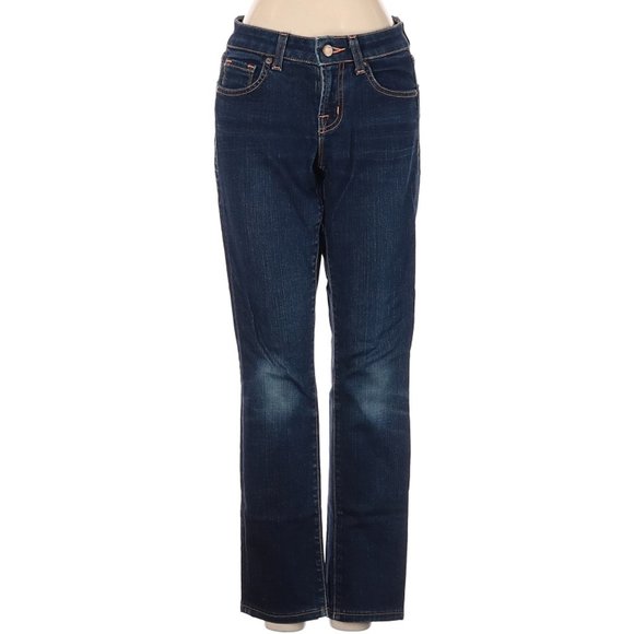 J Brand Jeans Blue Whiskering Straight Leg High Rise Size 26 #463 - Picture 1 of 2